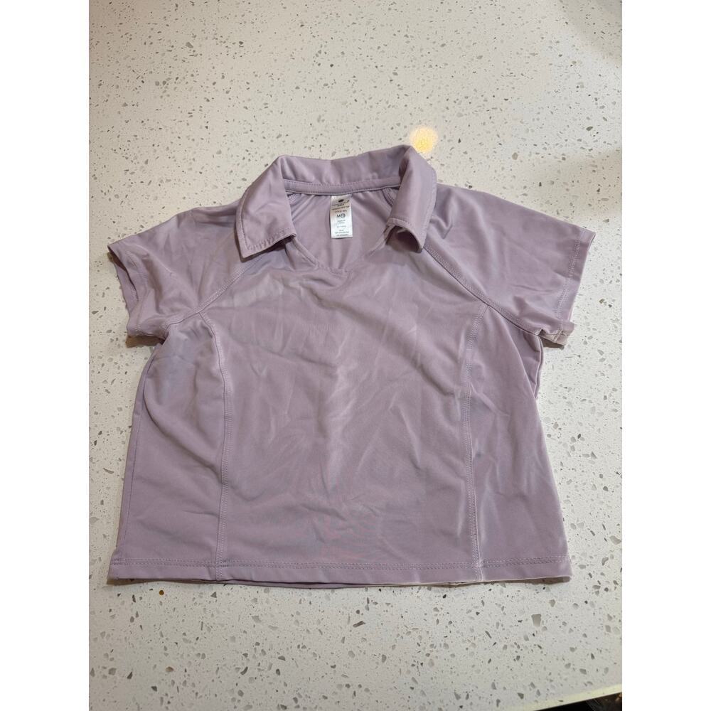 Yogaliscious  lavender girls size 10 medium polo